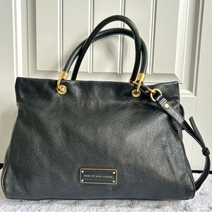 Authentic Marc by Marc Jacobs Too Hot to Handle Black Pebbled Leather Tote Bag